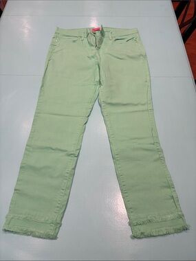 Lilly Pulitzer Pastel Mint Green Cropped Frayed-Hem Jeans